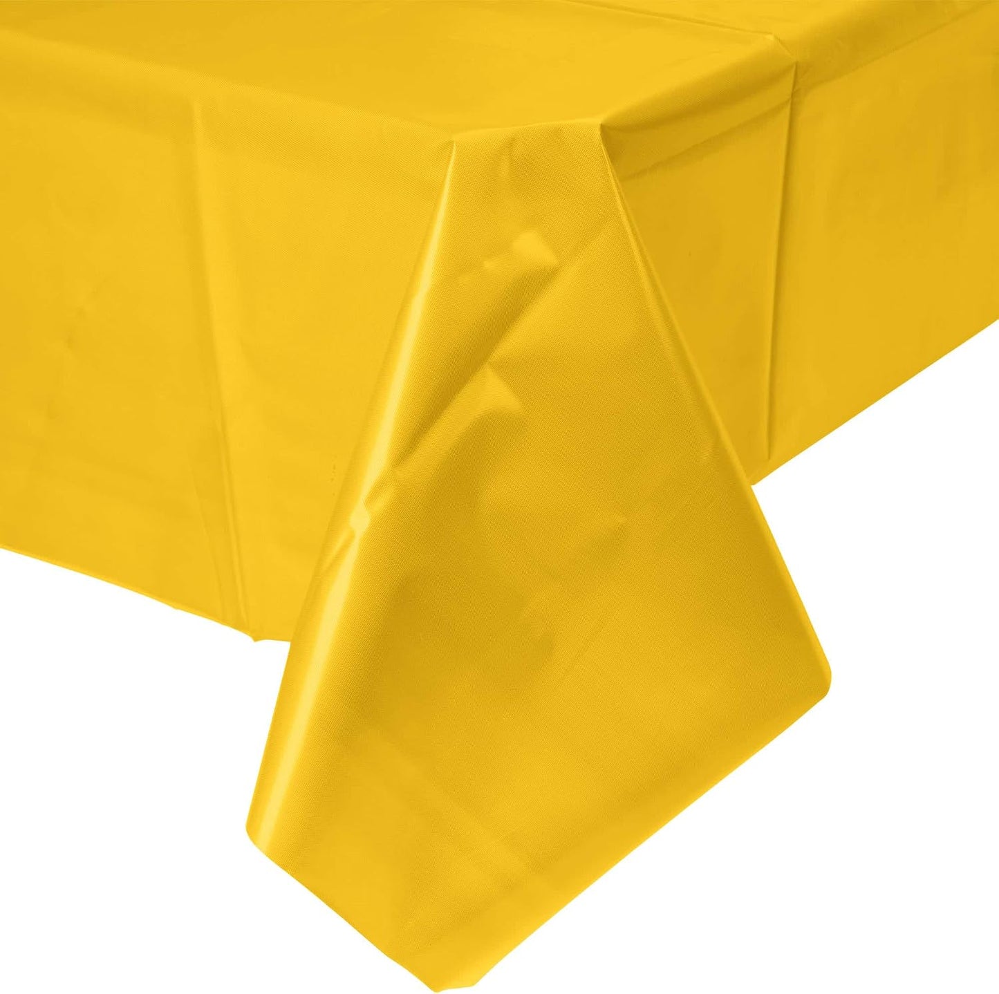 Party Favors Plus Harvest Yellow Plastic Rectangular Tablecloth with Skirt 54x108 Inch 2 Count