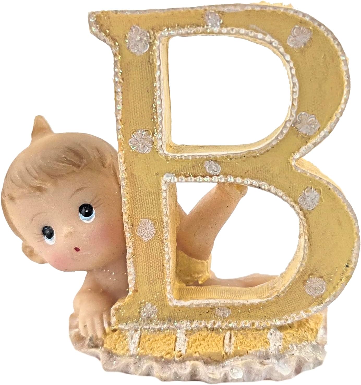 Party Favors Plus Polyresin Baby Letter Figurines Multicolor 2.5 Inch 4 Count