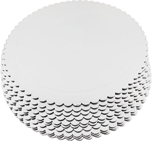 Party Favors Plus Round Cake Boards White Scalloped Cardboard 14 Inch 5 Pack