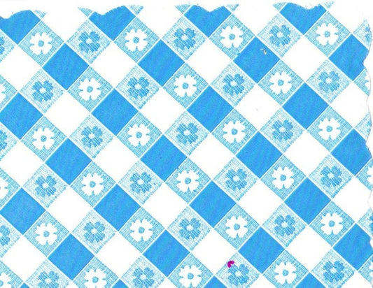 Party Favors Plus Blue Gingham Plastic Scalloped Placemats 48 Count