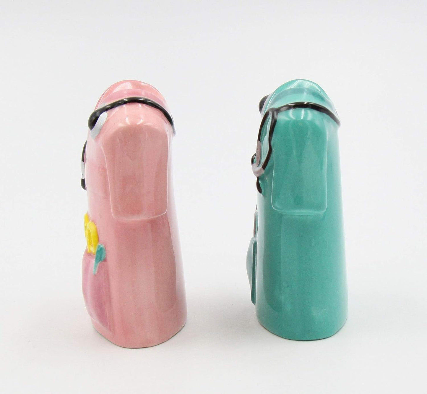 Cosmos Gifts Fine Ceramic Healthcare Heroes Nurse Doctor Scrubs Salt & Pepper Shakers Set 3-1/2" H