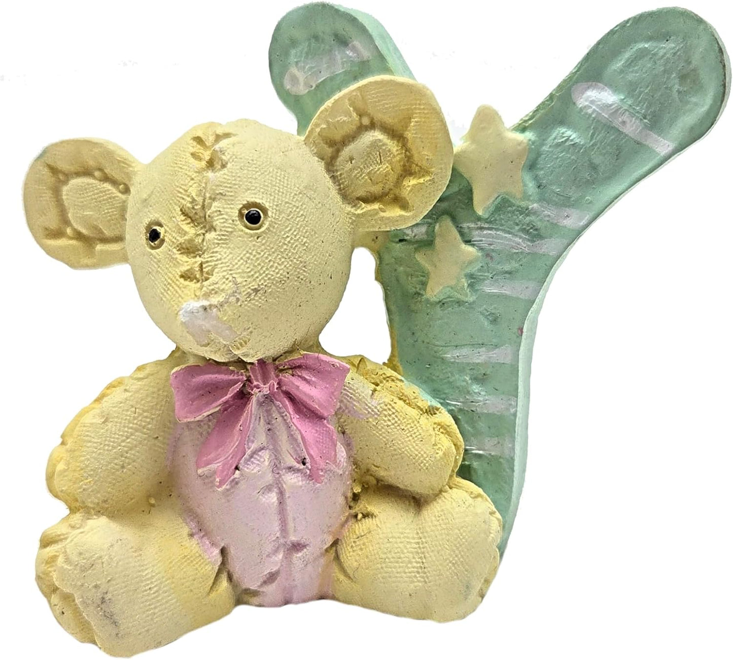 Party Favors Plus Polyresin Baby Letter Figurines Multicolor 4 Piece