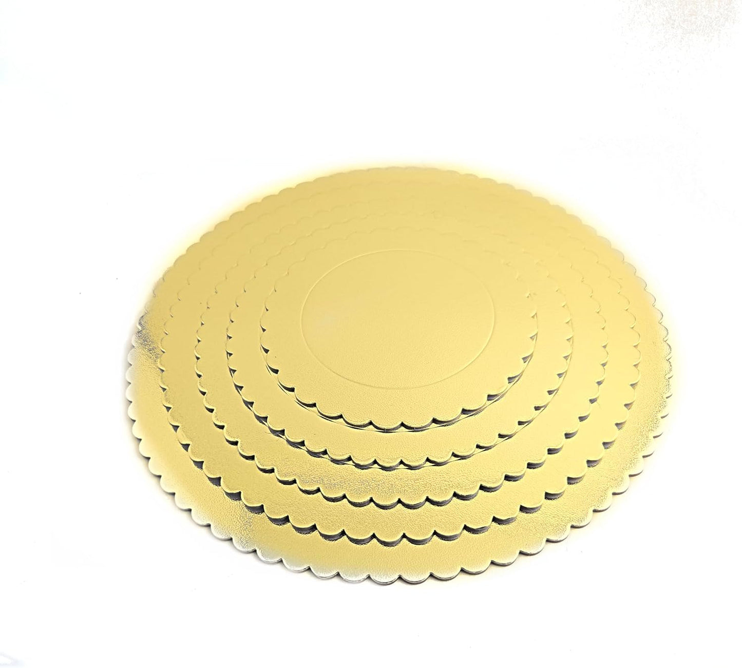 Party Favors Plus Gold Round Cake Boards Scalloped Edge Heavy Duty 8 Inch 10 Count
