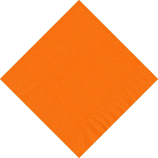 Party Favors Plus Luncheon Napkins Tangerine Orange 600 Count