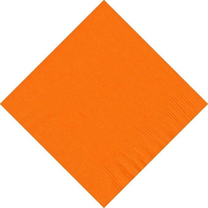 Party Favors Plus Luncheon Napkins Tangerine Orange 600 Count