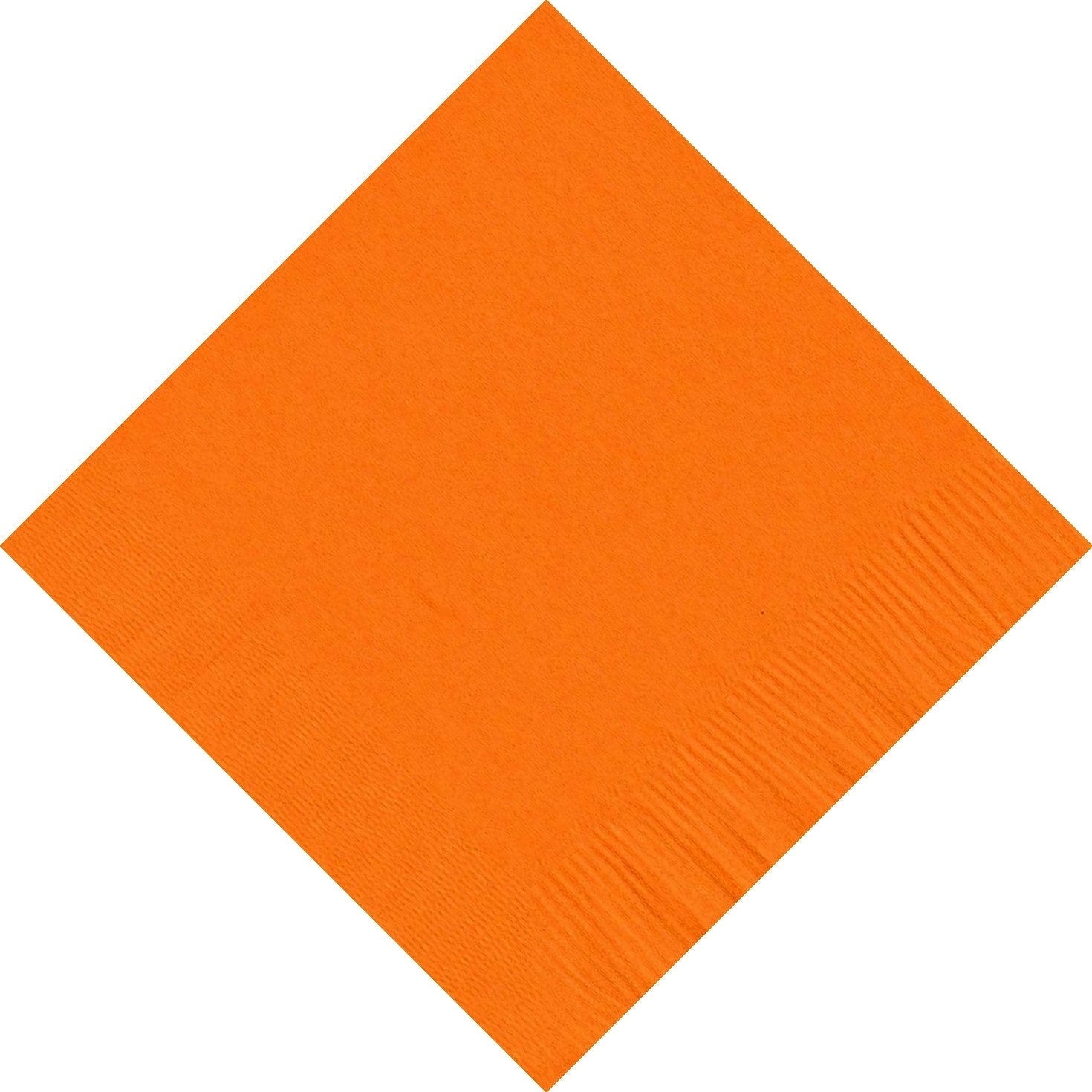 Party Favors Plus Beverage Cocktail Napkins Tangerine Orange 600 Count