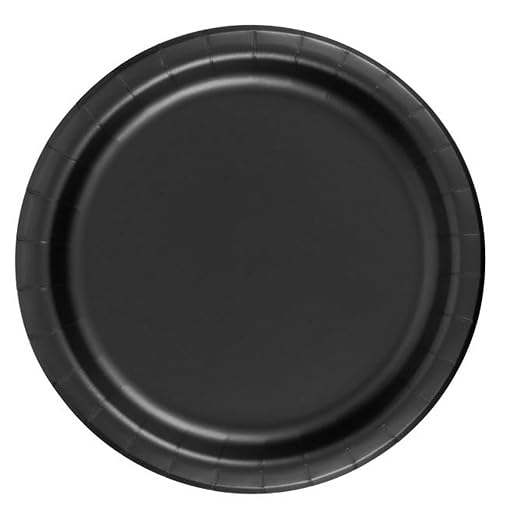 Party Favors Plus Black Paper Dinner Plates 24 Count