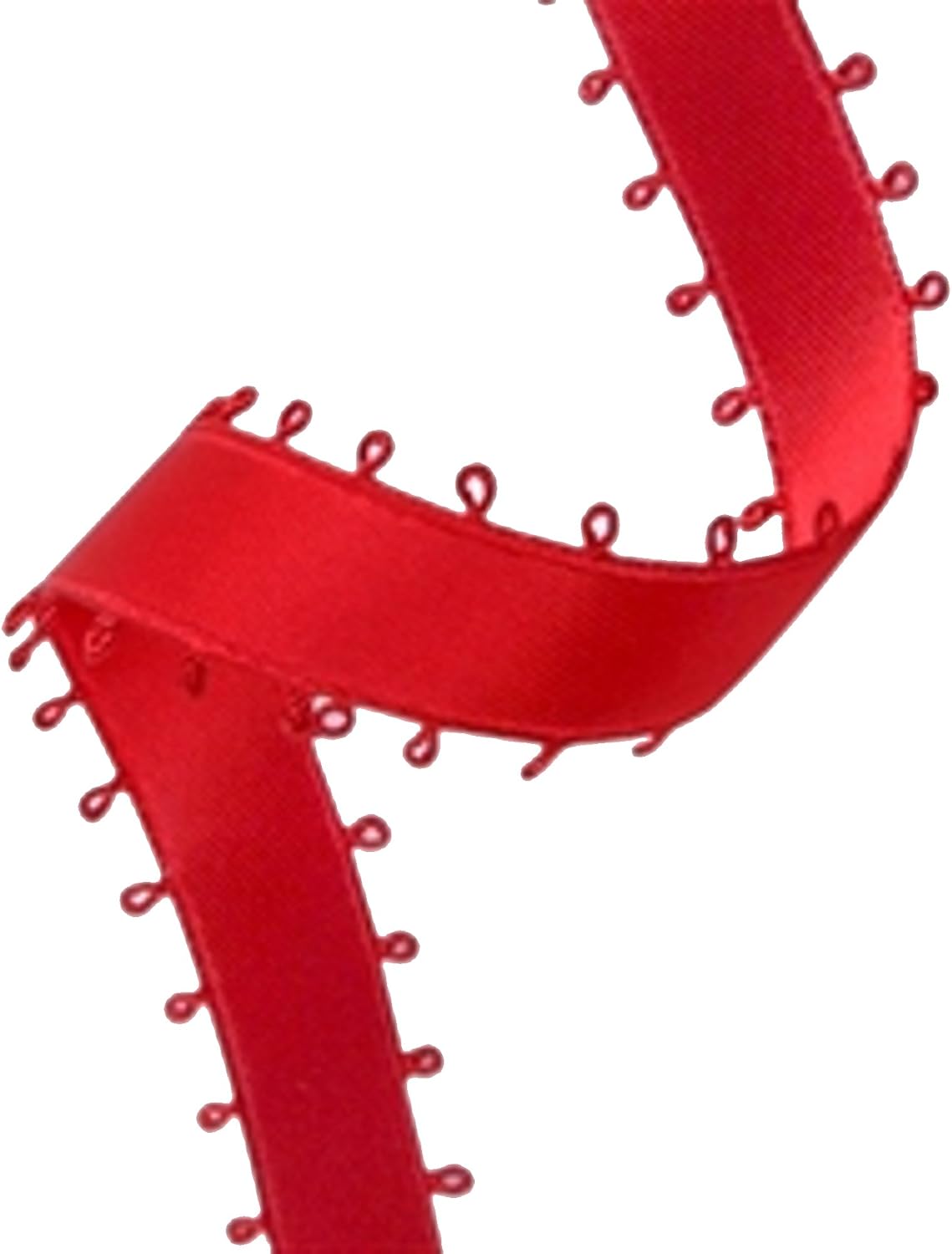 Party Favors Plus Red Double Face Satin Picot Ribbon 50 Yards