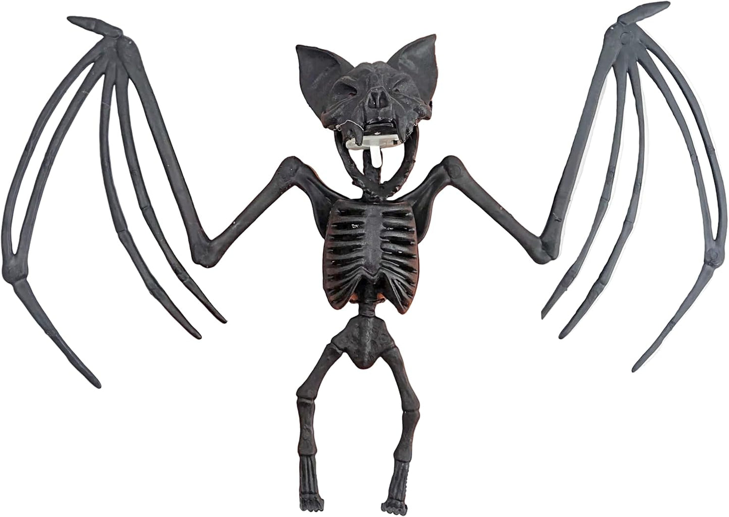 Halloween Bat Skeleton Set of 2 with Light-Up Eyes, 10H x 15.75W in. Assortment of Natural and Black