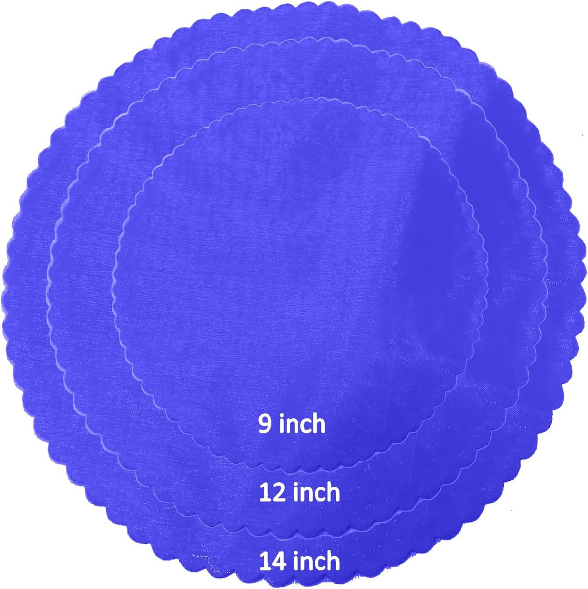 Organza Scalloped Circles, Lightweight Fabric for Crafts