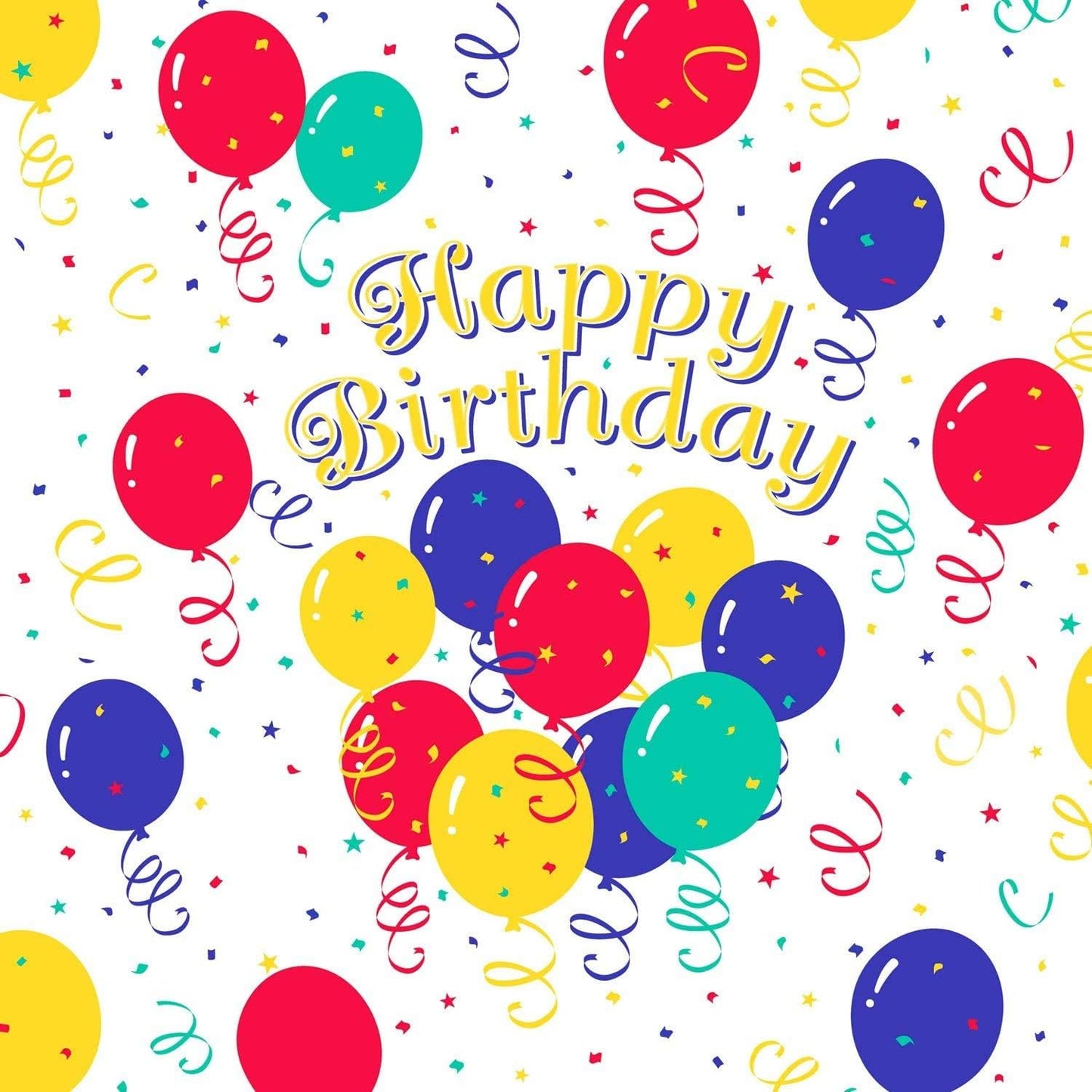 Party Essentials Heavy Duty Printed Plastic Table Cover Happy Birthday 54" x 108"