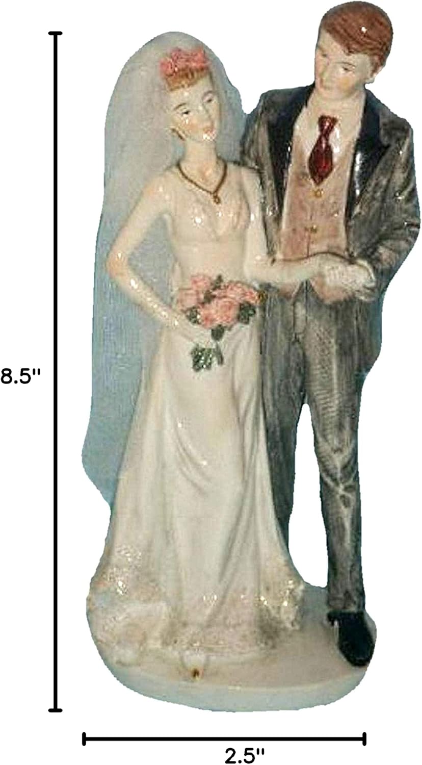 Party Favors Plus Bride and Groom Cake Top Wedding Figurine 8.5in