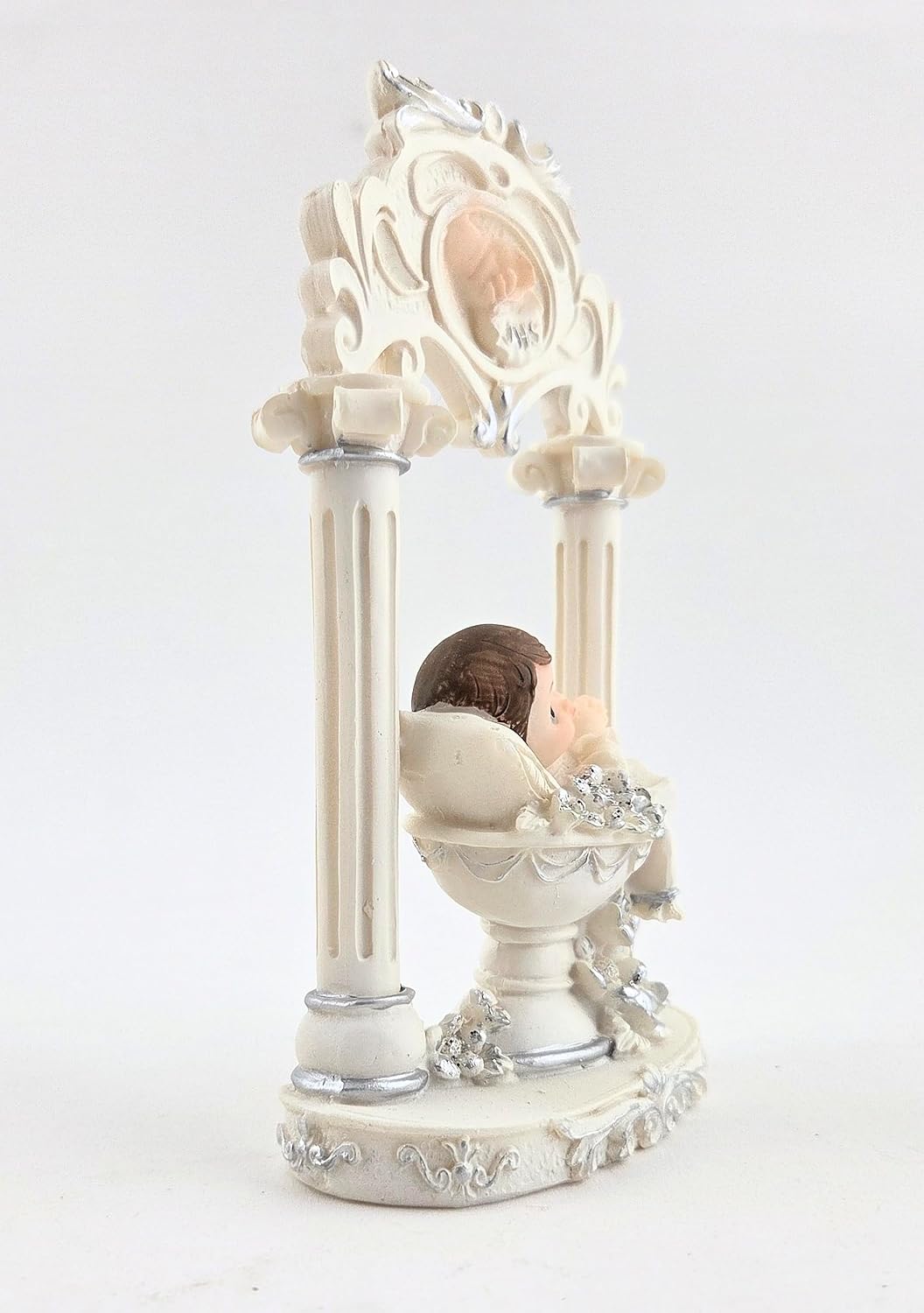 Party Favors Plus Polyresin Baby Figurine White 6 Inch