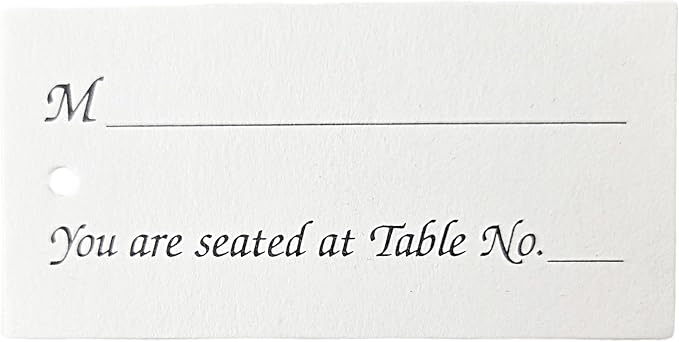 Party Favors Plus Wedding Dinner Place Cards 1.5 X 3 In 100 Pack