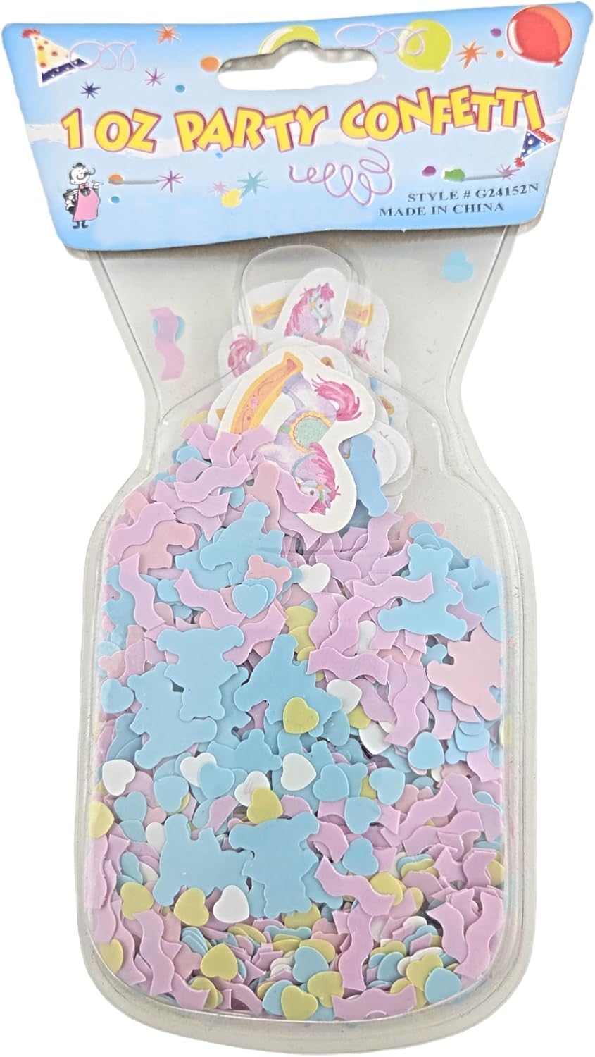 Party Favors Plus Baby Shower Confetti Bear Heart Shapes Pastel 1 Oz