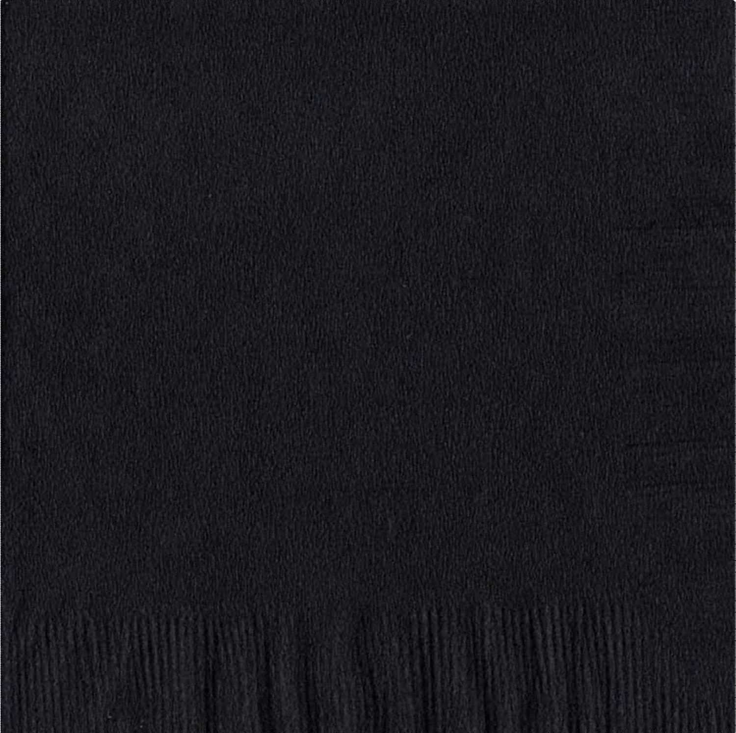 Party Favors Plus Black Beverage Cocktail Napkins 200 Count
