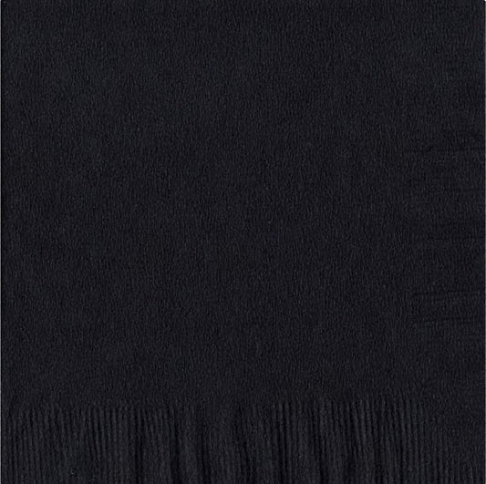 Party Favors Plus Black Beverage Cocktail Napkins 200 Count