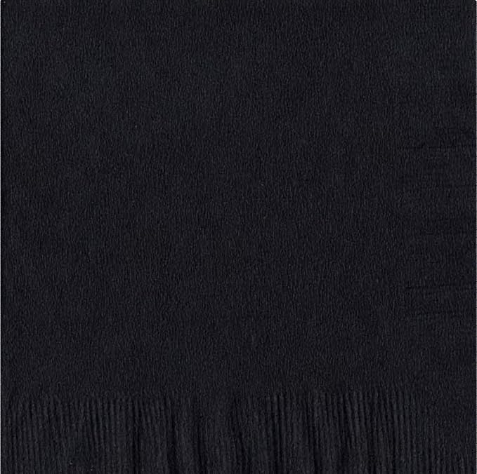 Party Favors Plus Black Beverage Cocktail Napkins 200 Count