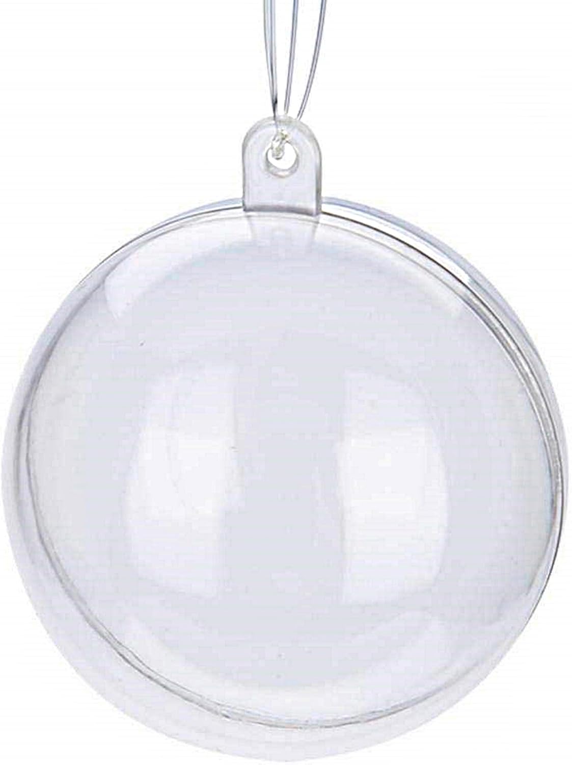 Party Favors Plus Clear Plastic Fillable Ball Ornaments 1.5 In 20 Pack