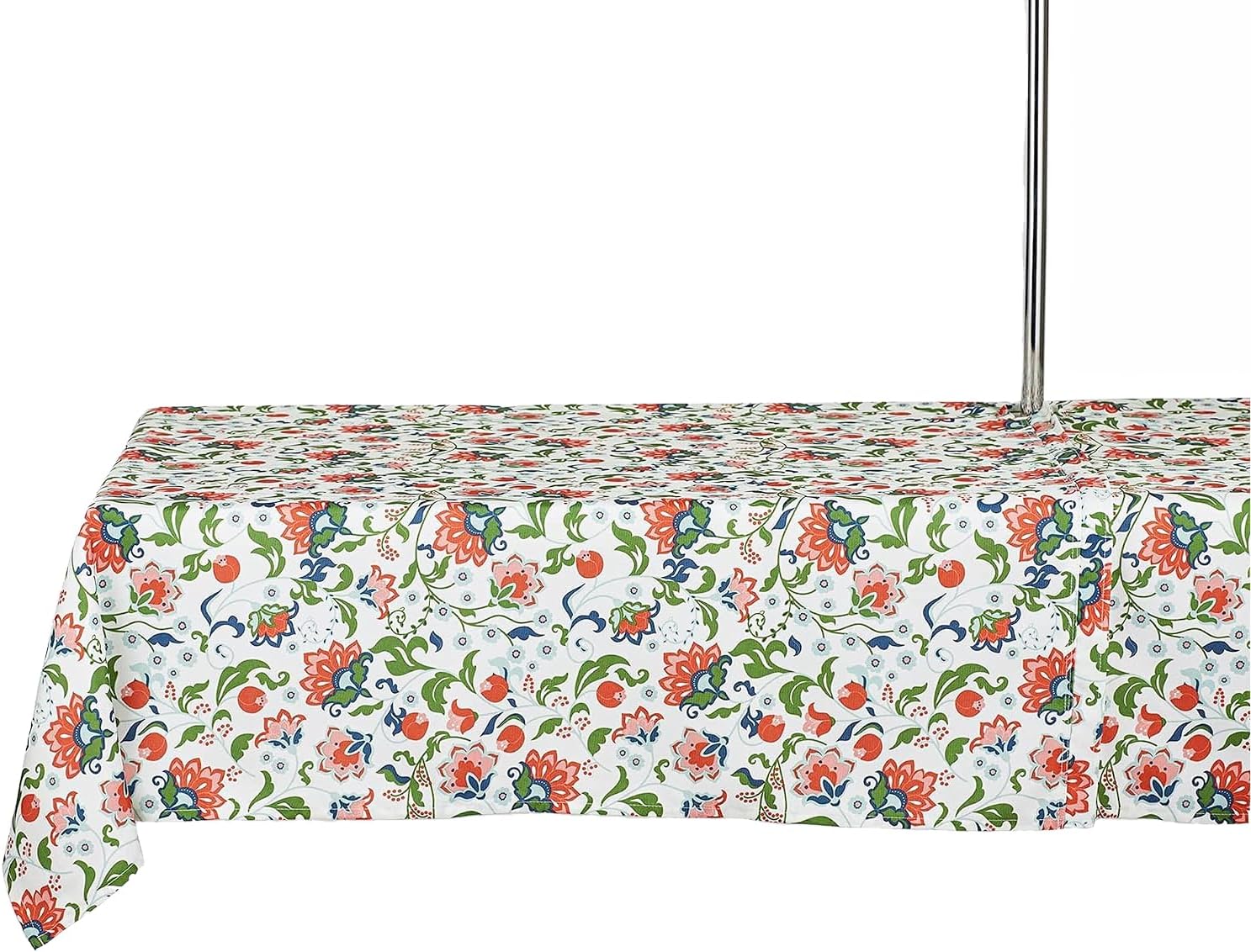 Party Favors Plus Garden Floral Outdoor Tablecloth with Zipper 60 x 120 In