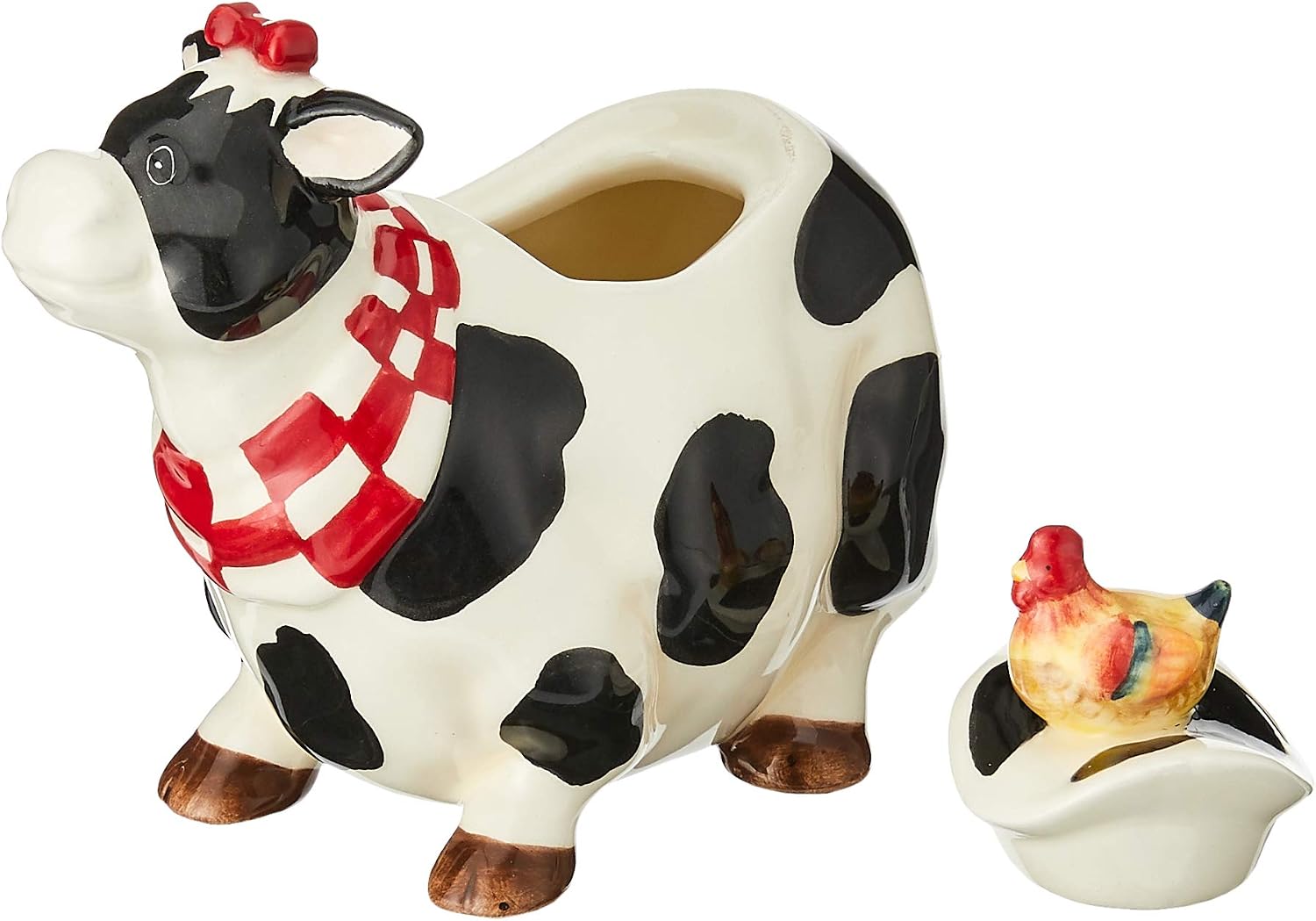 Appletree Design Barn Yard Cow Sugar and Creamer Set 4-3/8" H