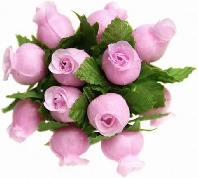 Party Favors Plus Light Pink Mini Wrap Rose Wedding Flower Pick 144 Count