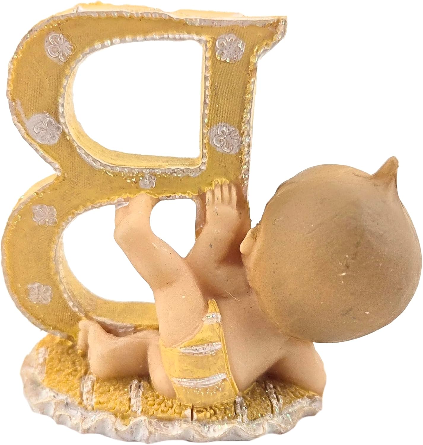Party Favors Plus Polyresin Baby Letter Figurines Multicolor 2.5 Inch 4 Count