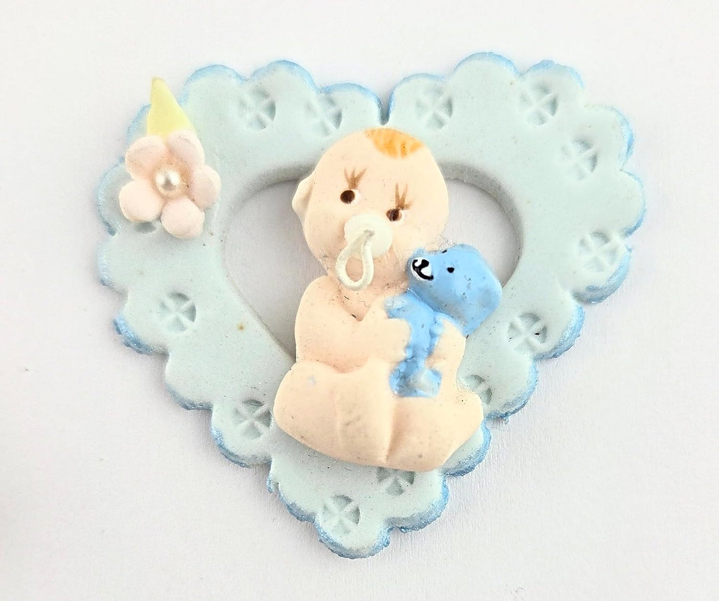 Party Favors Plus Cold Porcelain Capias Figurines Pink Blue 6 Count