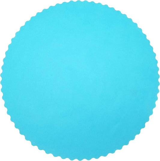 Party Favors Plus Aqua Round Paper Placemats 14 Inch 24 Count