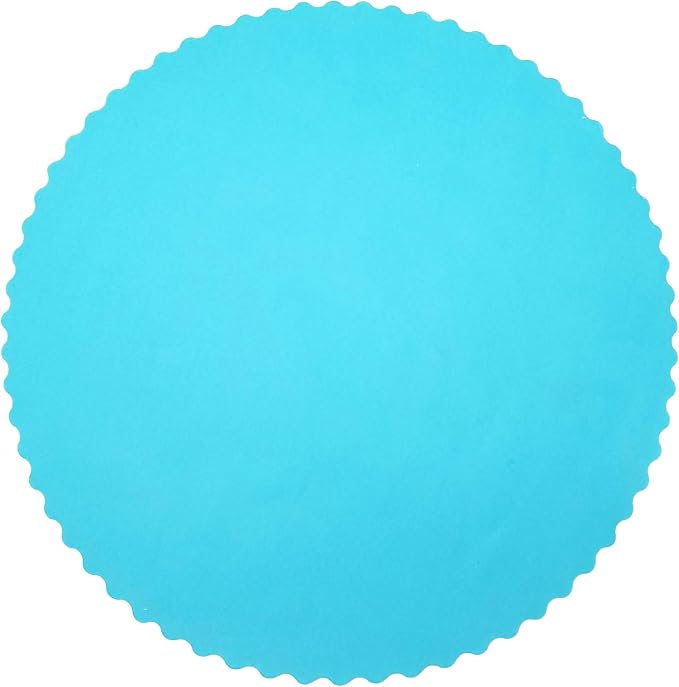 Party Favors Plus Aqua Round Paper Placemats 14 Inch 24 Count