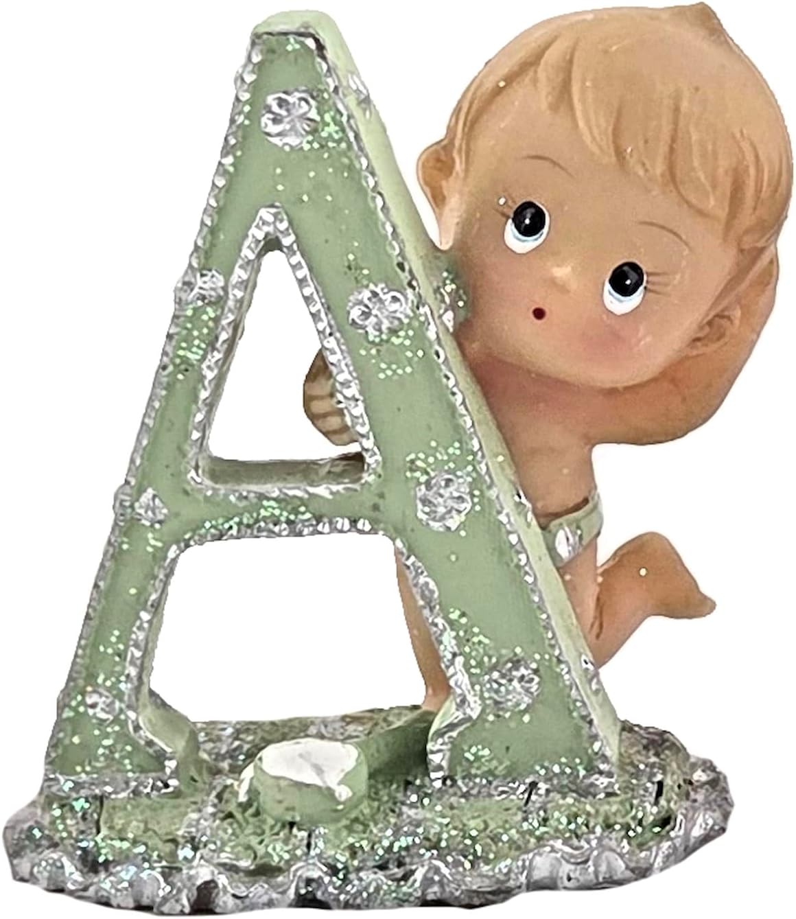 Party Favors Plus Polyresin Baby Letter Figurines Multicolor 2.5 Inch 4 Count