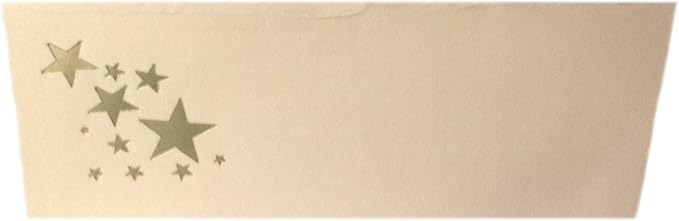 Party Favors Plus Gold Stars Tent Style Ivory Place Cards 100 Count