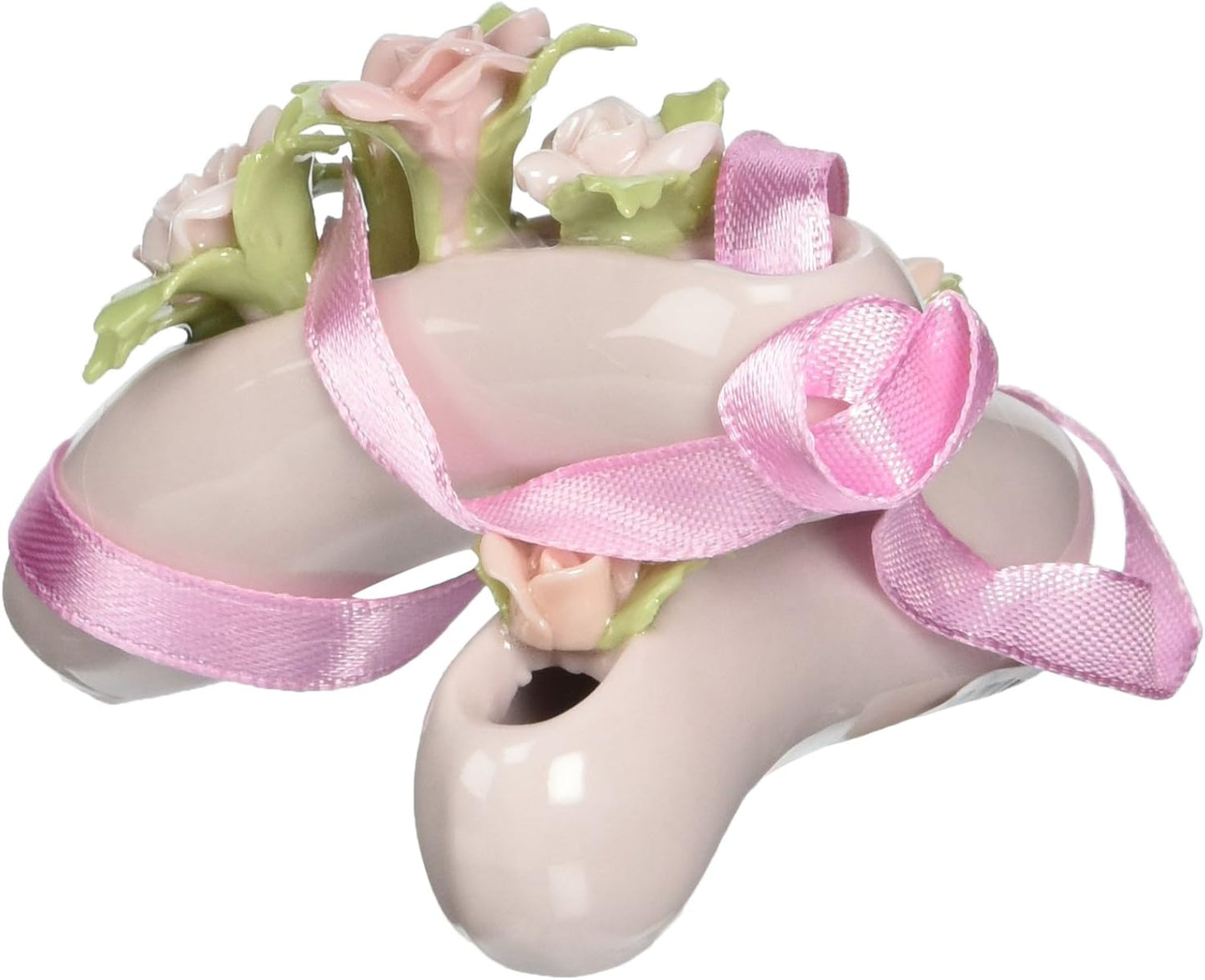Cosmos Gifts Fine Porcelain Ballet Slippers Figurine 2" H Pink