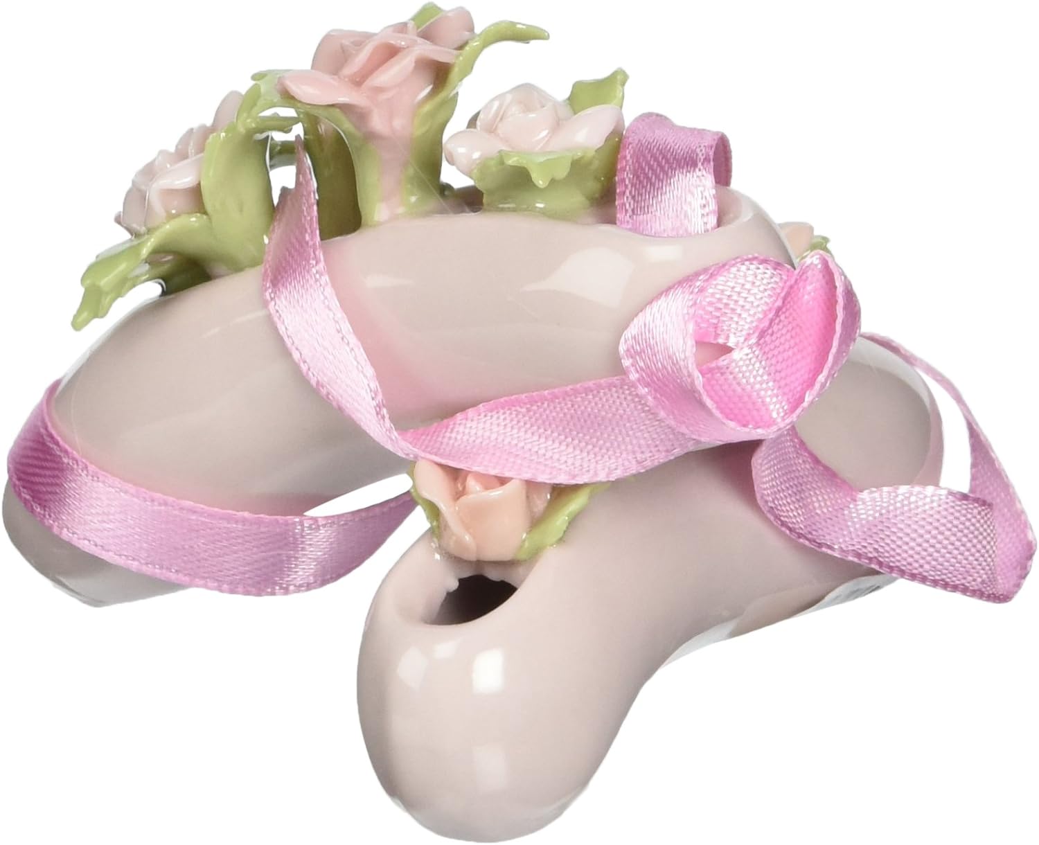 Cosmos Gifts Fine Porcelain Ballet Slippers Figurine 2" H Pink