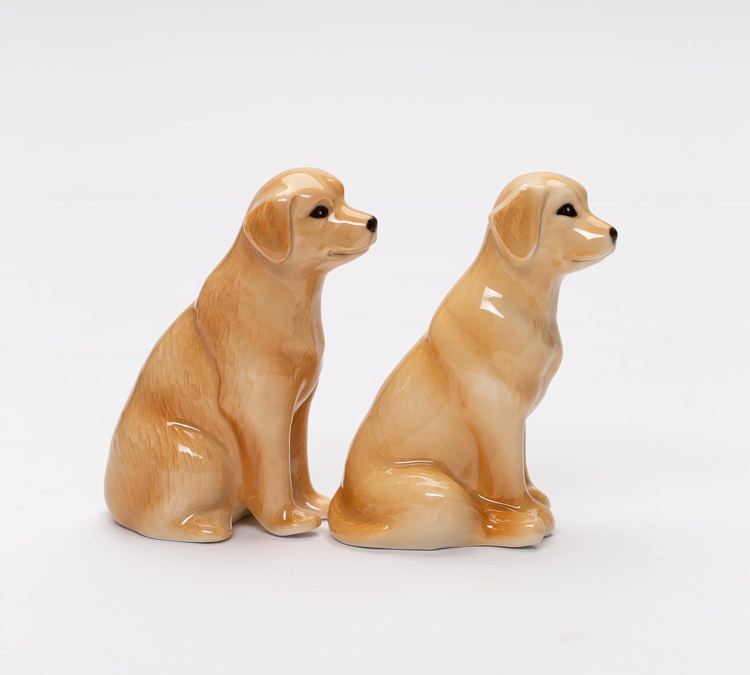 Cosmos Gifts Fine Ceramic Labrador Retriever Dogs Salt and Pepper Shakers Set 3-5/8" H