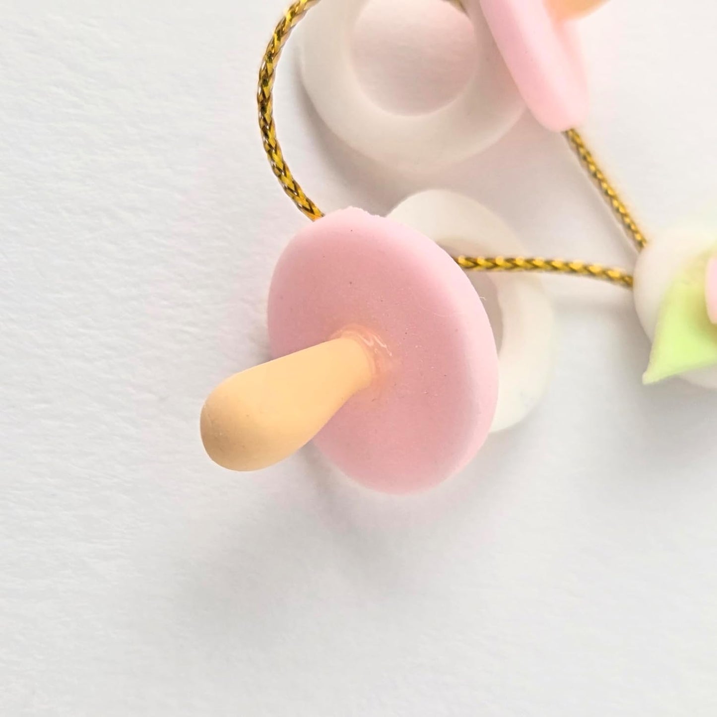 Party Favors Plus Cold Porcelain Pacifier Capias Figurines Pink 12 Count