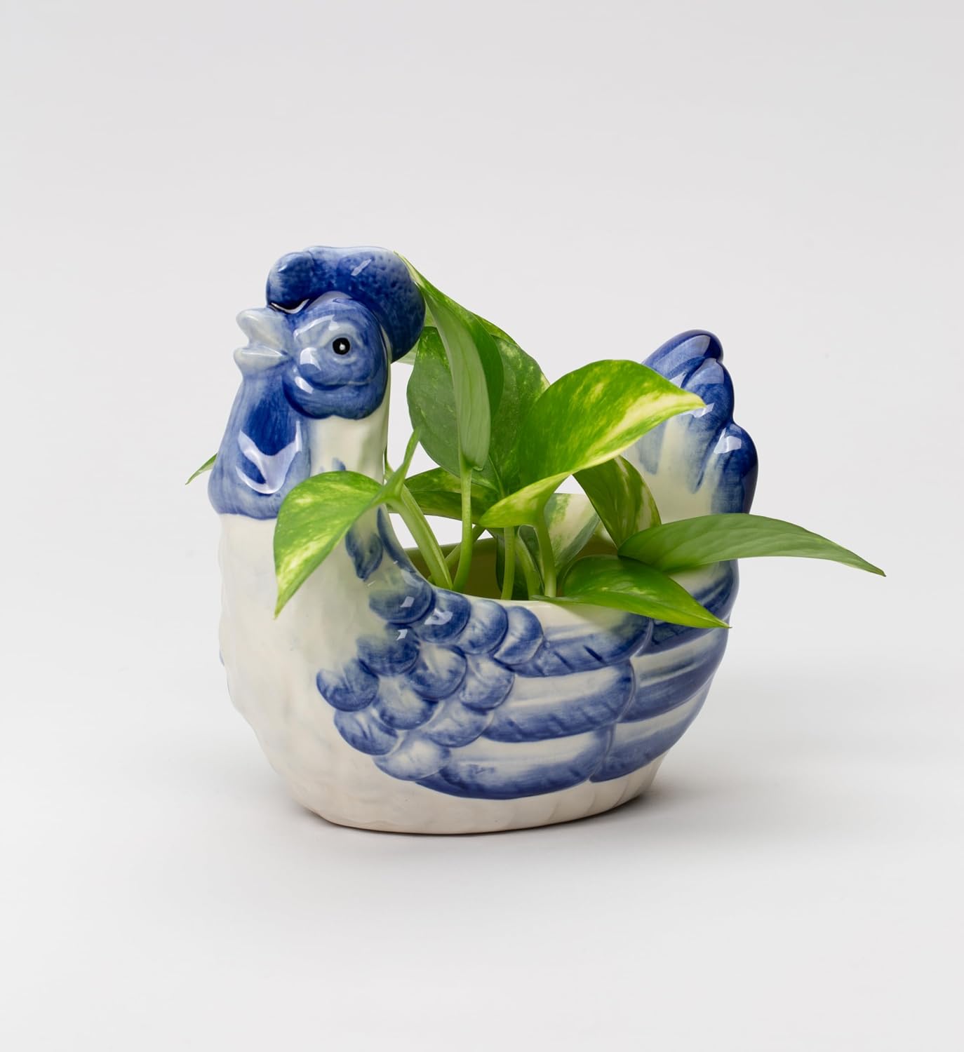 Cosmos Gifts Small Ceramic Dutch Blue Rooster Decorative Bowl 5-3/8" x 3-5/8" x 5-1/4" H 31997
