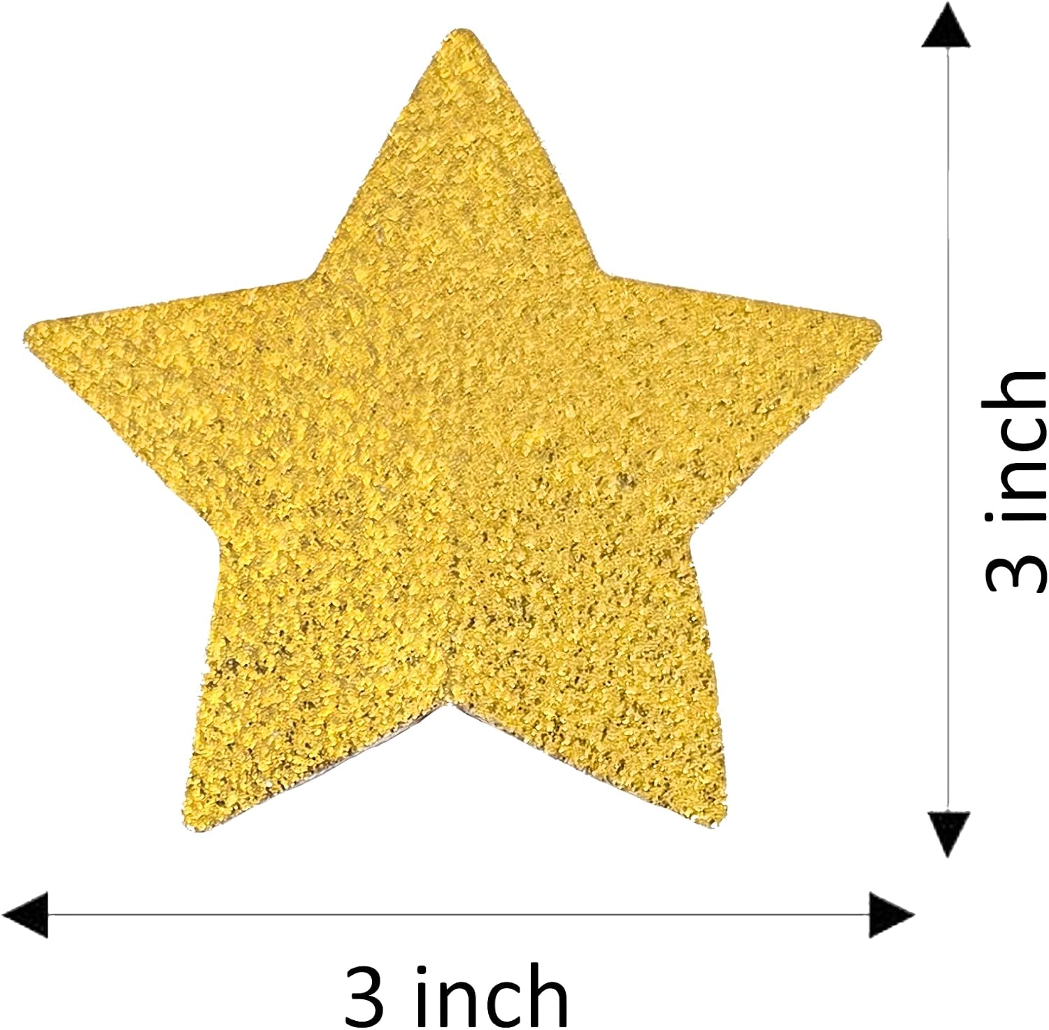 Party Favors Plus Gold Glitter Star Cake Toppers 3 Inch 10 Count