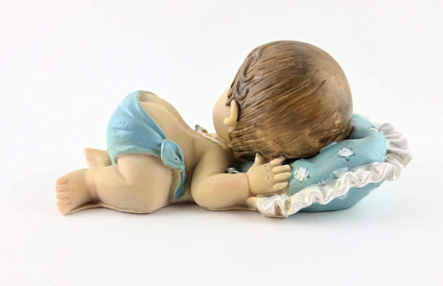 Party Favors Plus Blue White Polyresin Baby Boy Figurine 2.5 Inch Set of 2