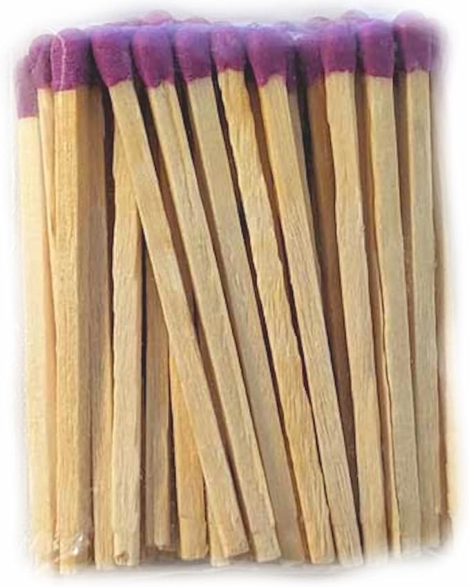 Party Favors Plus Wooden Safety Matches 250 Count 2.35" x 2.35" x 2.35" Purple