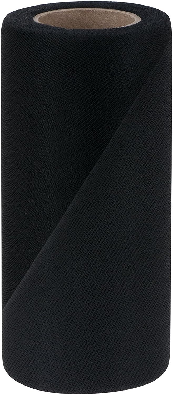 Party Favors Plus Black Tulle Fabric Roll 6in X 50yd