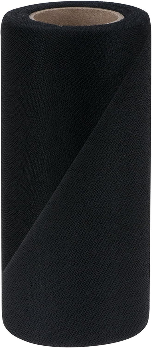 Party Favors Plus Black Tulle Fabric Roll 6in X 50yd