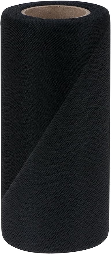 Party Favors Plus Black Tulle Fabric Roll 6in X 50yd