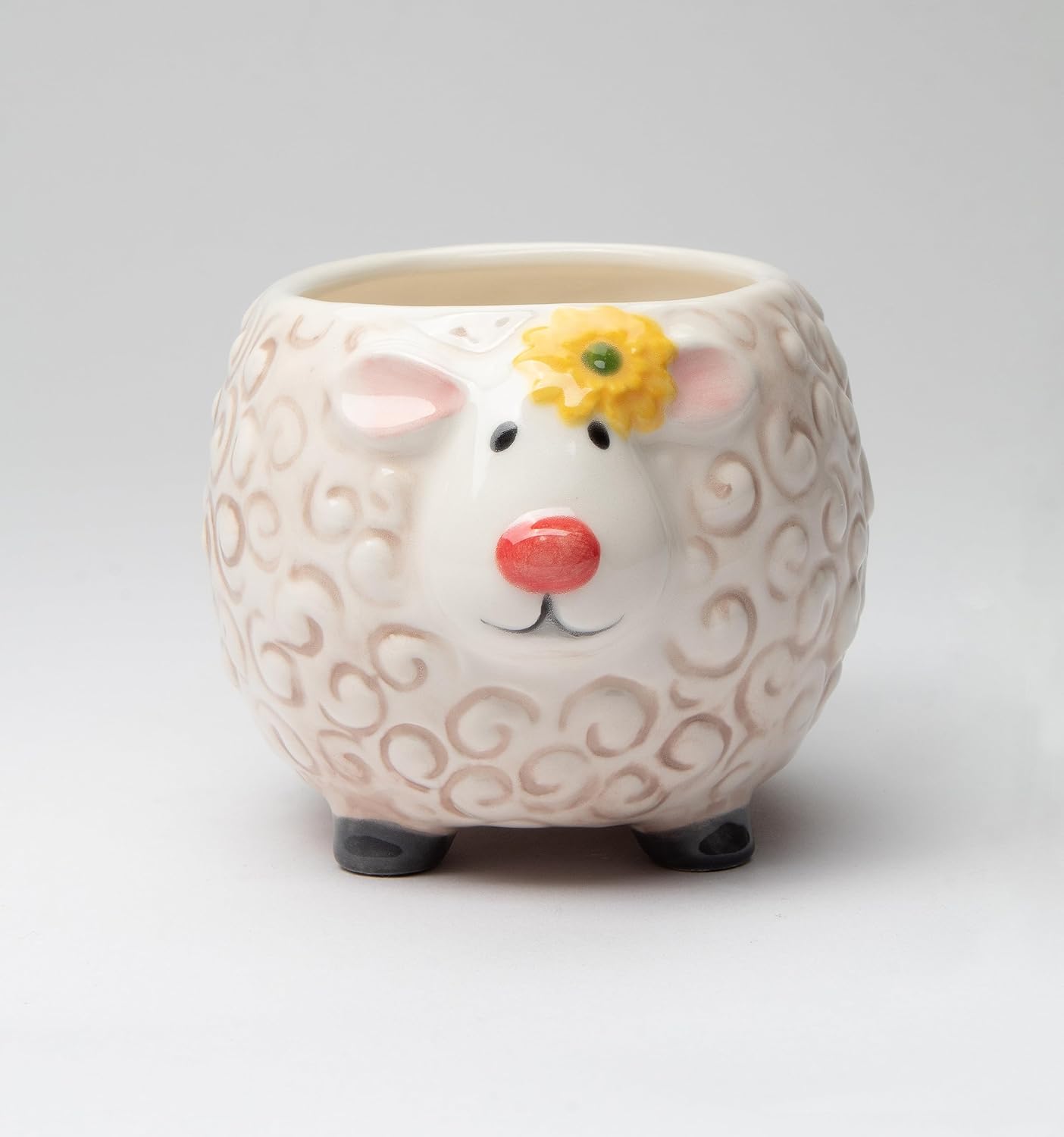 Cosmos Gifts Fine Ceramic Cute Lamb Sheep Decorative Candy Bowl 5" L