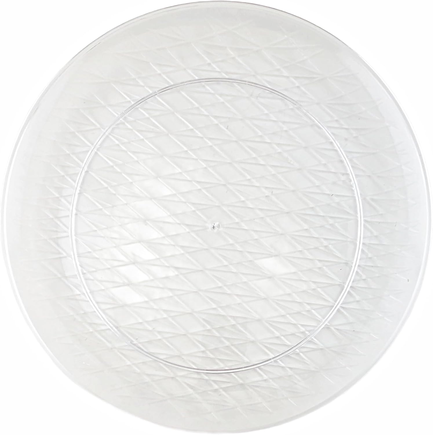 Party Favors Plus Crystal Clear 14" Round Plastic Serving Tray Set of 3