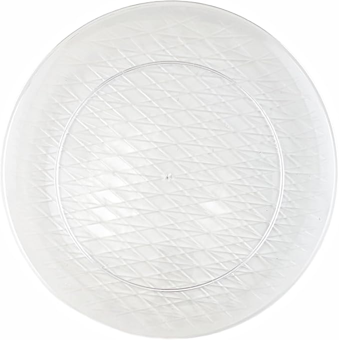 Party Favors Plus Crystal Clear 14" Round Plastic Serving Tray Set of 3