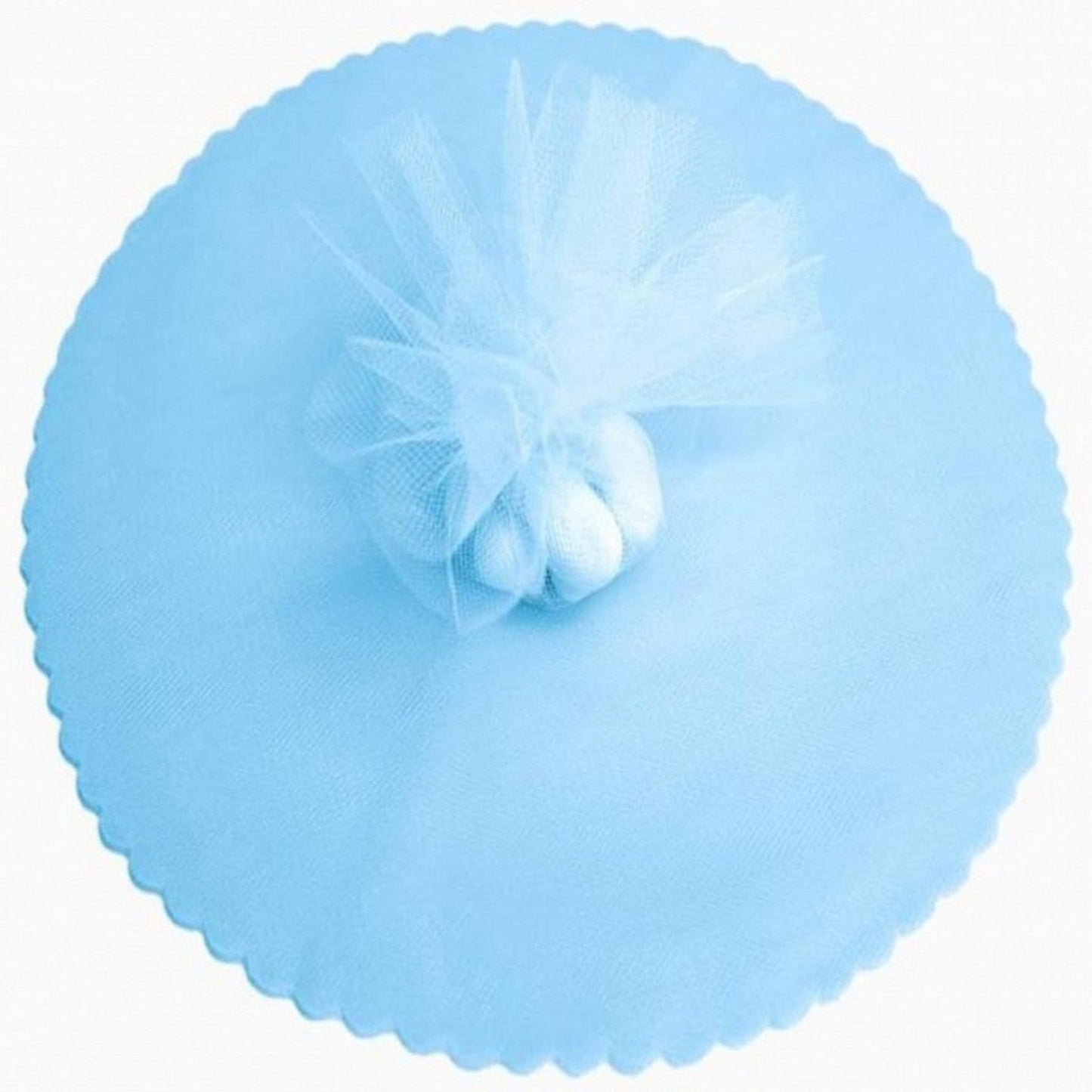 Party Favors Plus Light Blue Scalloped Tulle Circles 9 Inch 100 Count