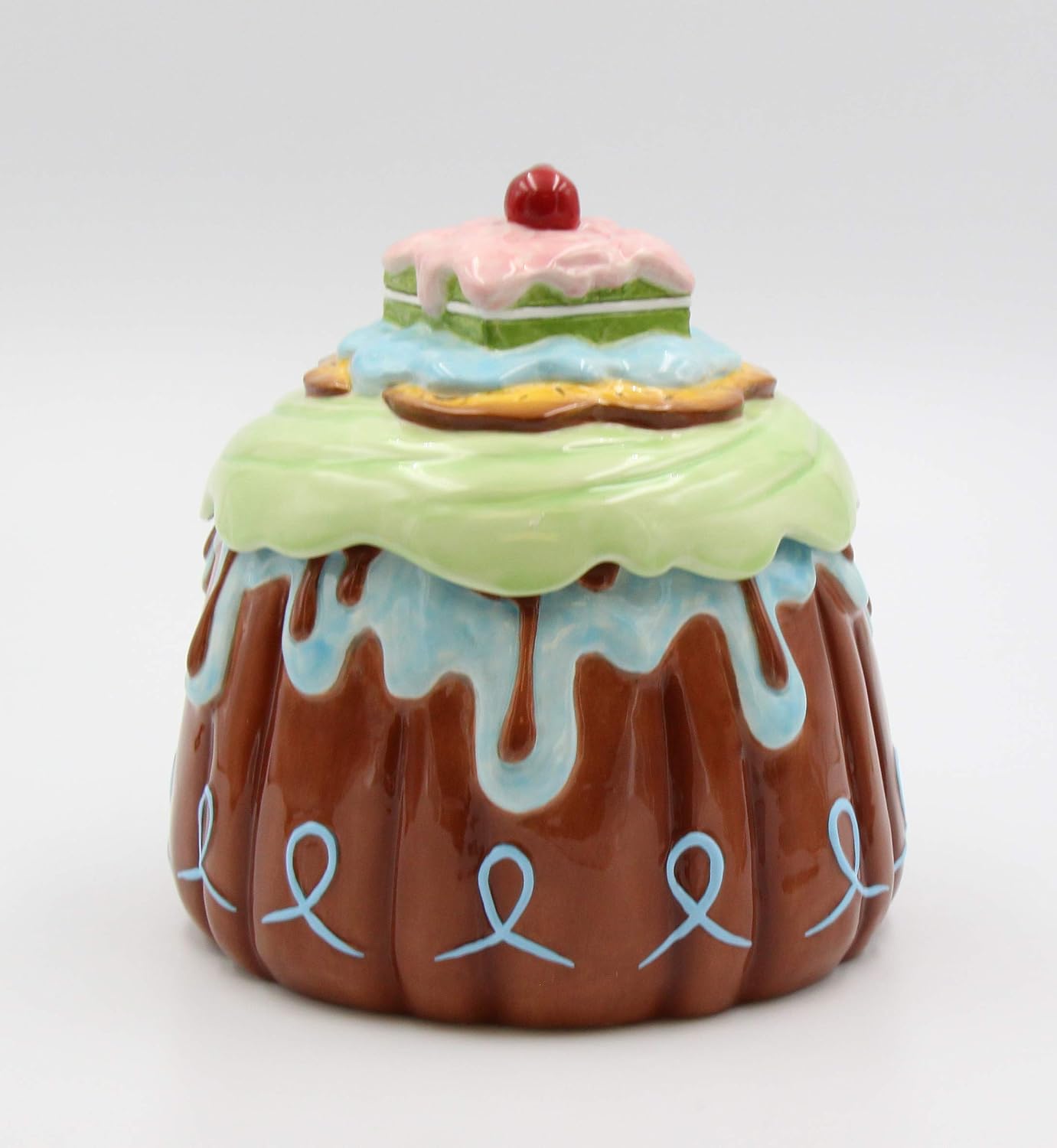 Appletree Design Life Is Sweet Ceramic Cupcake Cookie Jar 7-1/2" H
