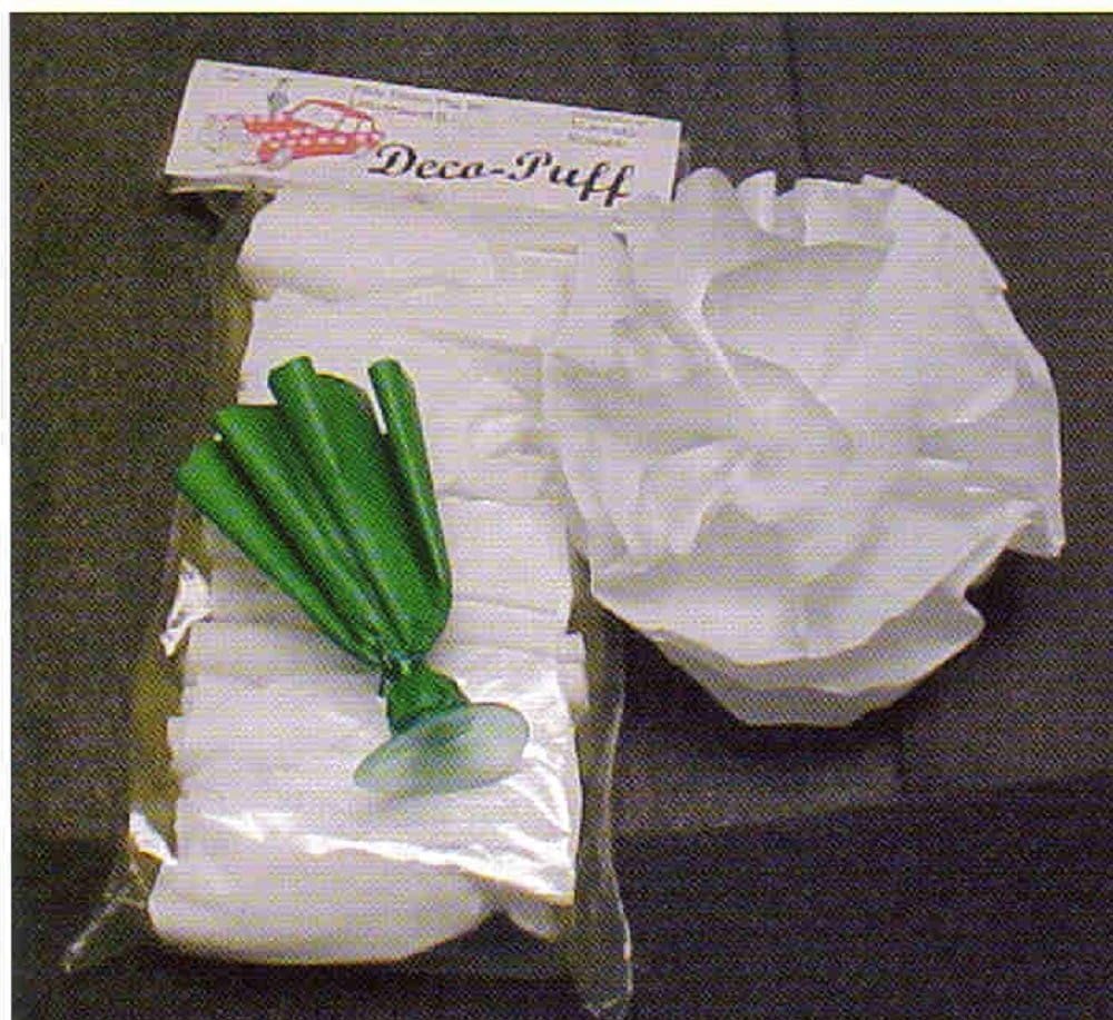 Party Favors Plus White Deco-Puff Pom Flowers with Suction Cups 12 Count