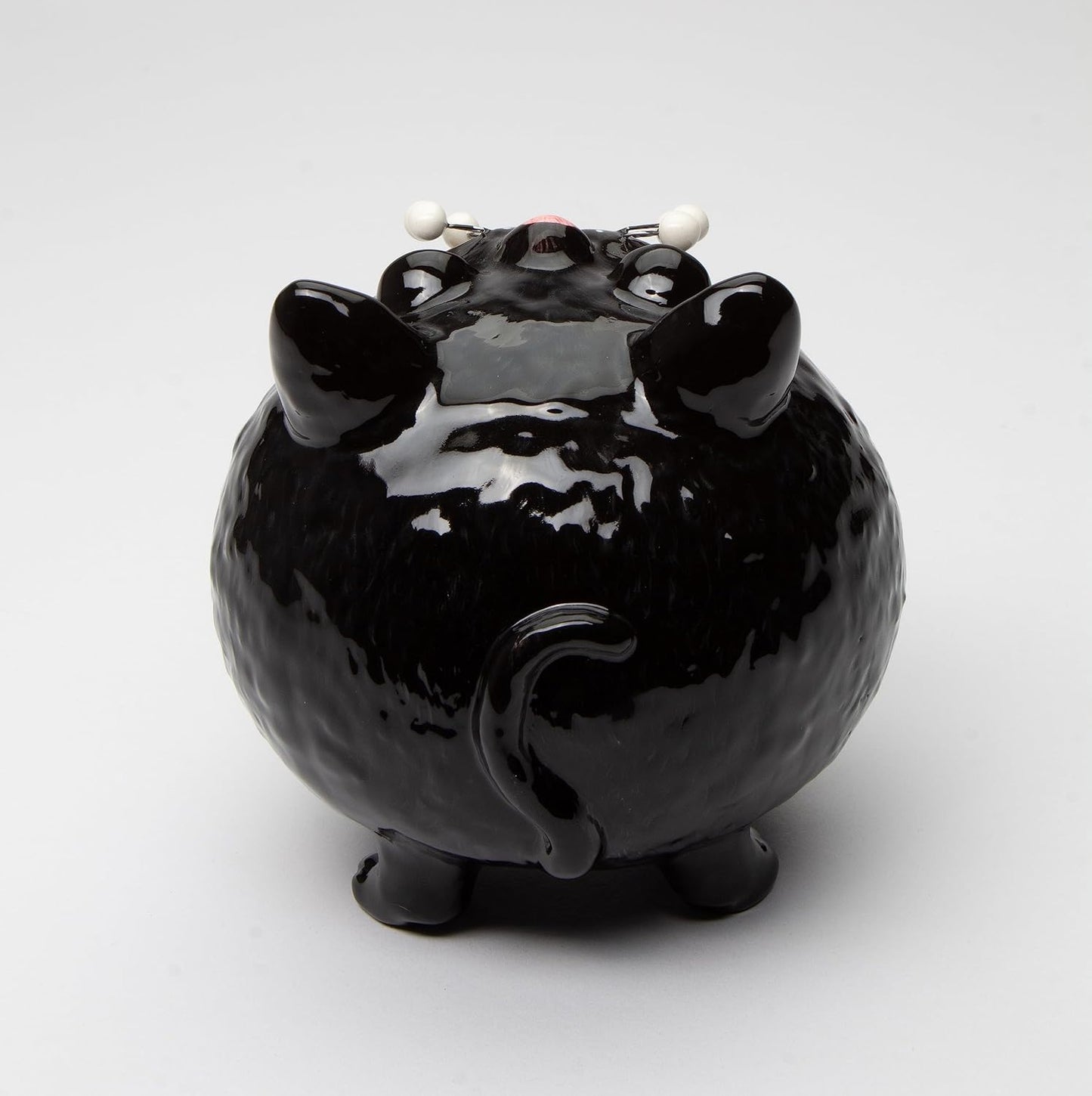 Cosmos Gifts Fine Porcelain Black Whisker Cat Halloween Candy Bowl 5.25" W x 5.13" H